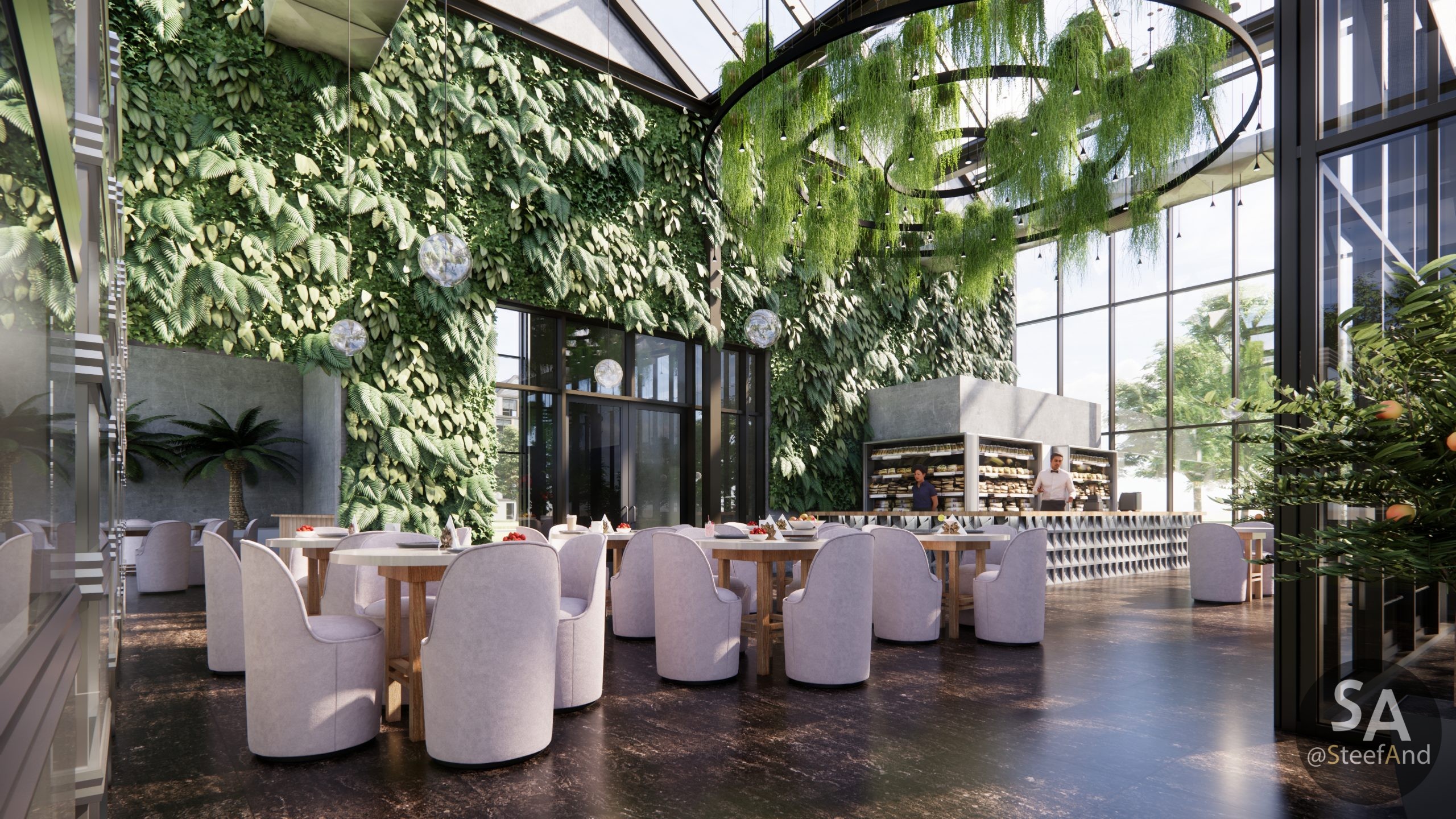 Greenhouse with Restaurant